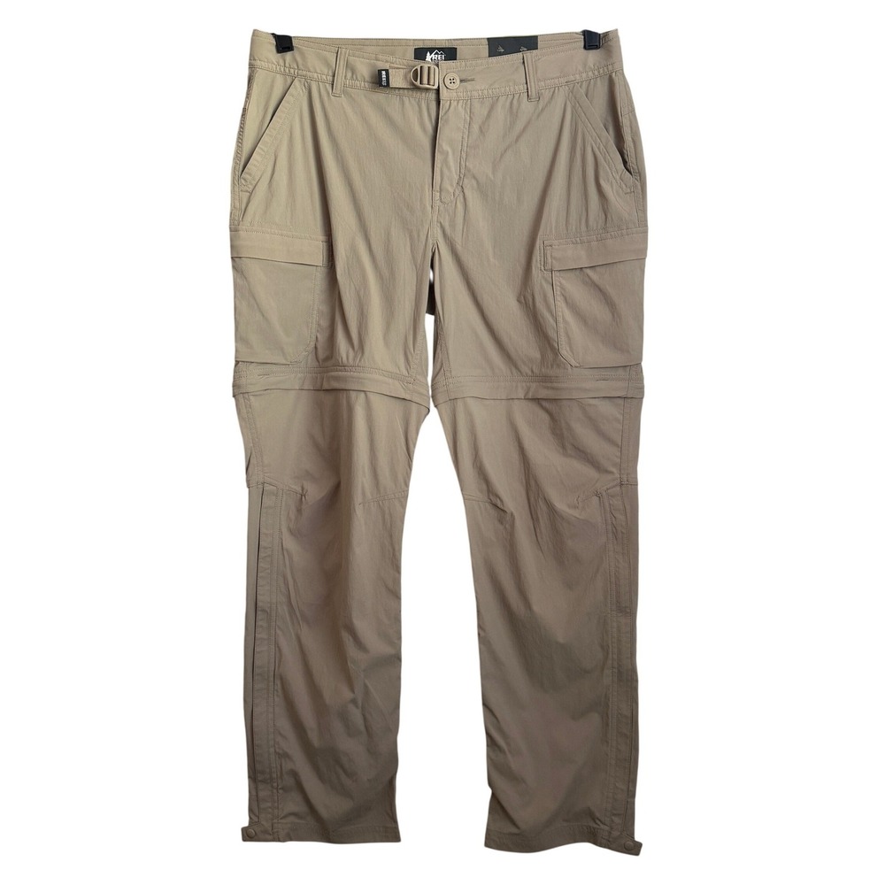 REI Women's Convertible Hiking Outdoor Relaxed Fit Pants Beige 12P - Picture 1 of 11
